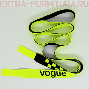 Шнурки плоские 130см, шир.19мм, Vogue+шахматка, цв.неон