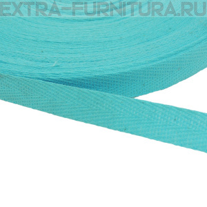 Лента киперная х/б 13 мм, цв.172 ярко-бирюзовый, уп.50м (пл.2,8 г/м)