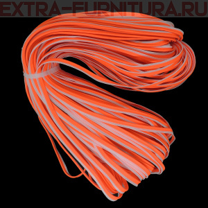 Кант светоотражающий М04 1202 диам. 4 мм, шир. 10 мм, 100CD, цв. S02 неон-оранж (уп. 100м)