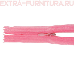 Молния потайная  № 3, 20 см, цв. 137 розовый п/э пл.9,3 гр/м