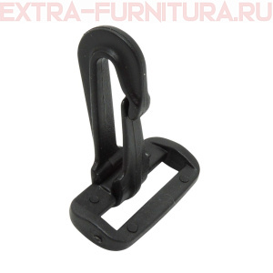 Карабин 32 мм пластик, поворотный, цв.черный, уп.500шт/кор.5000