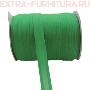 Косая бейка х/б  15мм 132м цв.086 зеленый