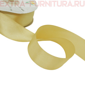 Лента атласная 24 мм цв 194 бежевый рул. 27,42м