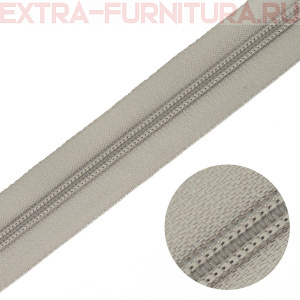 Молния рулонная спираль тип Т5, цв.310 св.серый, пл.13 гр/м