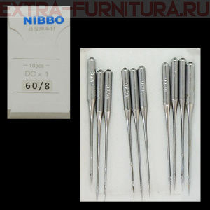 Иглы NIBBO высокоскоростн.оверлок (DC*27/60) для ПШМ № 60/10, уп.10шт. *