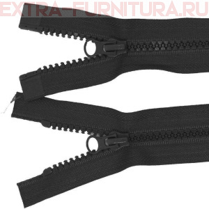 Молния Трактор Т5 2 замка 80см, цв. 322 черный, LOGO