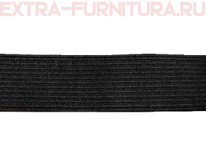 Резинка вязаная, 20мм (+/-2мм), цв.черный (уп.-25м*20 уп)