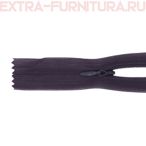 Молния потайная № 3, 50 см, цв. 196 темно-фиолетовый п/э пл.9,3 гр/м
