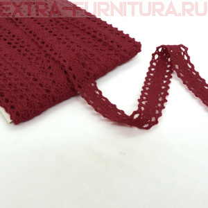 Тесьма вязаная арт.TBY-6307-1 шир.20мм, цв.26 бордовый, уп.10м