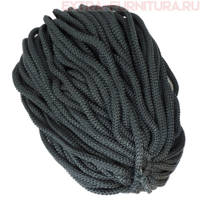 Шнур ПП 8 мм, цв.610 темно-серый, уп.100м, пл.6,5 гр/м