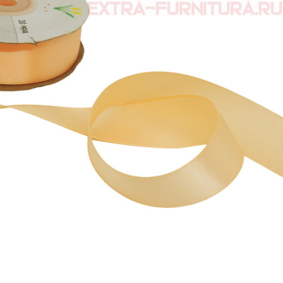 Лента атласная 24 мм цв 033 персик рул. 27,42м
