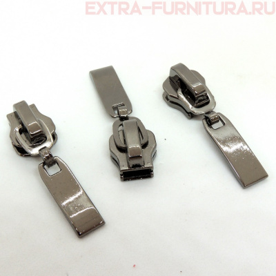 Бегунок декоративный автомат М8 черный никель (15-5) (уп.25шт)