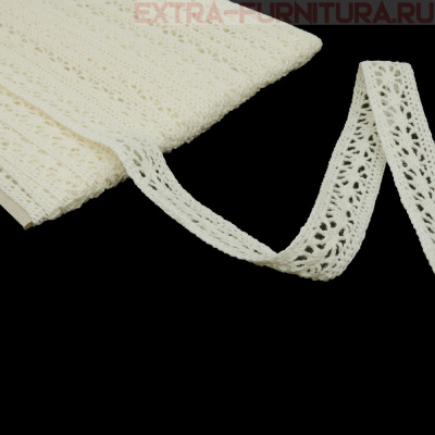 Тесьма вязаная арт.15.01.099 шир.15мм, цв.28 молочный, уп.10м