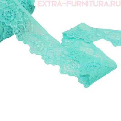 Кружево-стрейч TBY-L839 шир.35мм, цв.04 мятный  (уп.25м)