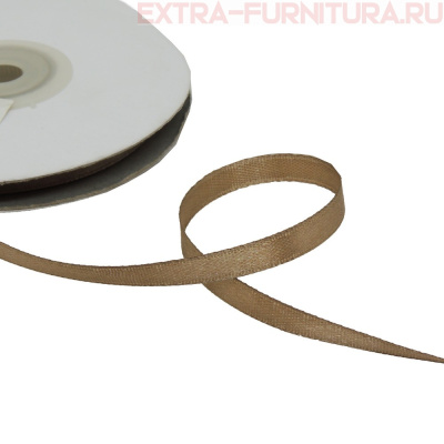 Лента атласная  6 мм  цв.019/2 олива рул. 27,42м