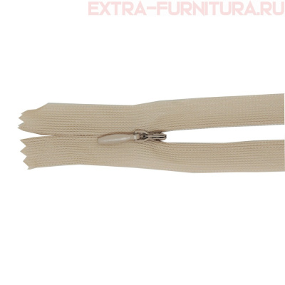 Молния потайная  № 3, 20 см, цв. S185 пудра п/э пл.9,3 гр/м