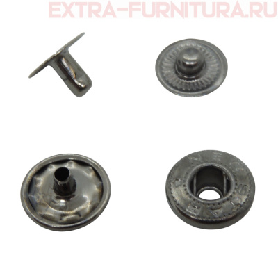 Кнопка №54 12,5 мм, цв.черный никель, (уп.1440шт) NEWSTAR