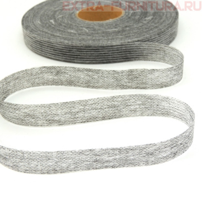 Лента нитепрошивная клеевая, по долевой, арт.4715G шир. 15 мм цв.серый ,уп. 100 м