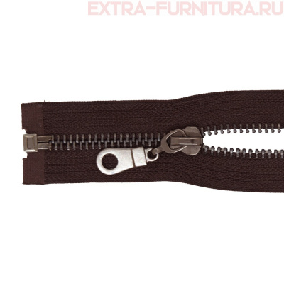 Молния Металл Т5 1 замок, 80 см, оксид, цв. коричневый