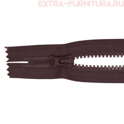 Молния Трактор Т5 1 замок 18см, цв.304 коричневый темный, LOGO, н/р