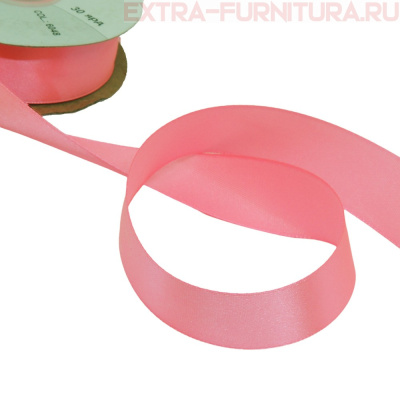 Лента атласная 24 мм цв 048 розовый рул. 27,42м