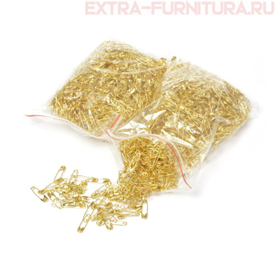 Булавки английские №000 18мм цв.латунь (уп.2000шт)