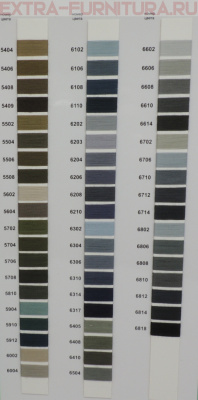 Карта цветов ПНК армированные нитки *